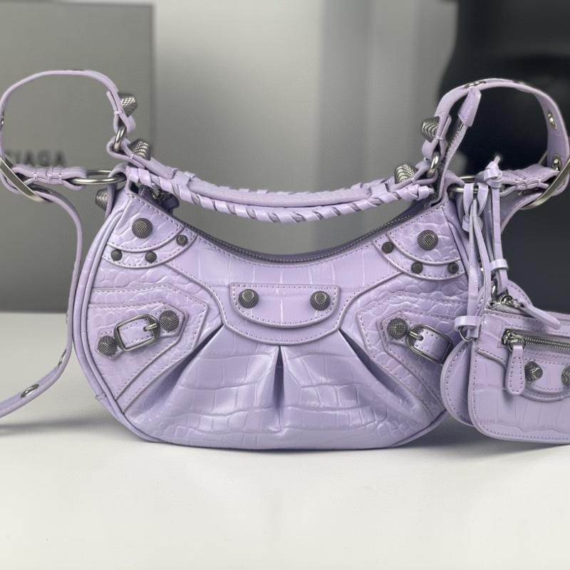 Balenciaga Bags 671309 Crocodile Purple